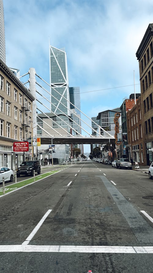 Steel Bridge in City Downtown