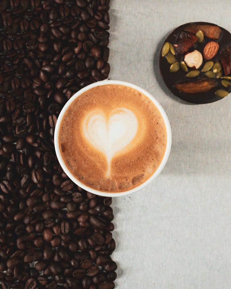 Coffee With Heart Shape Foam