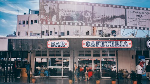 Bar Cafeteria Under Blue Clouds