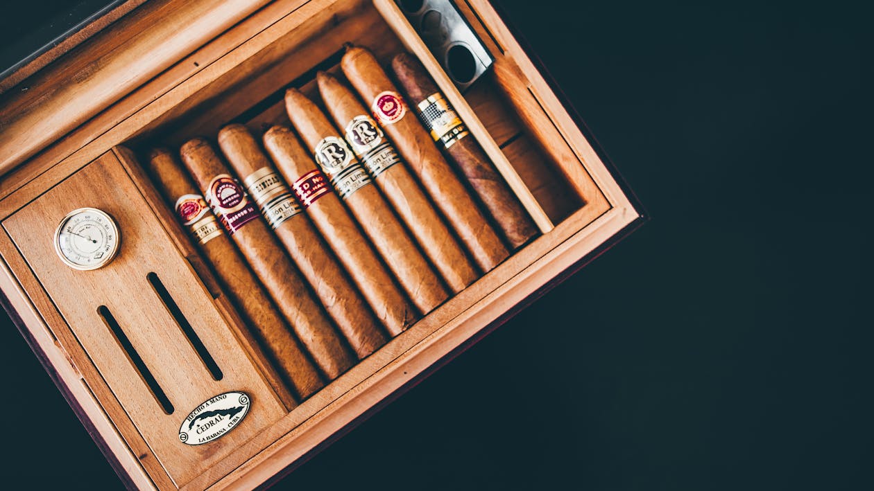 Free Box of Cigars Stock Photo