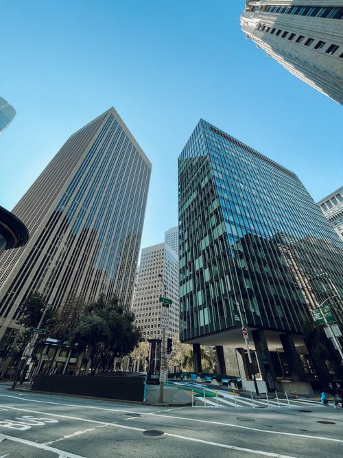 Free Modern skyscrapers in downtown San Francisco on a clear day. Stock Photo