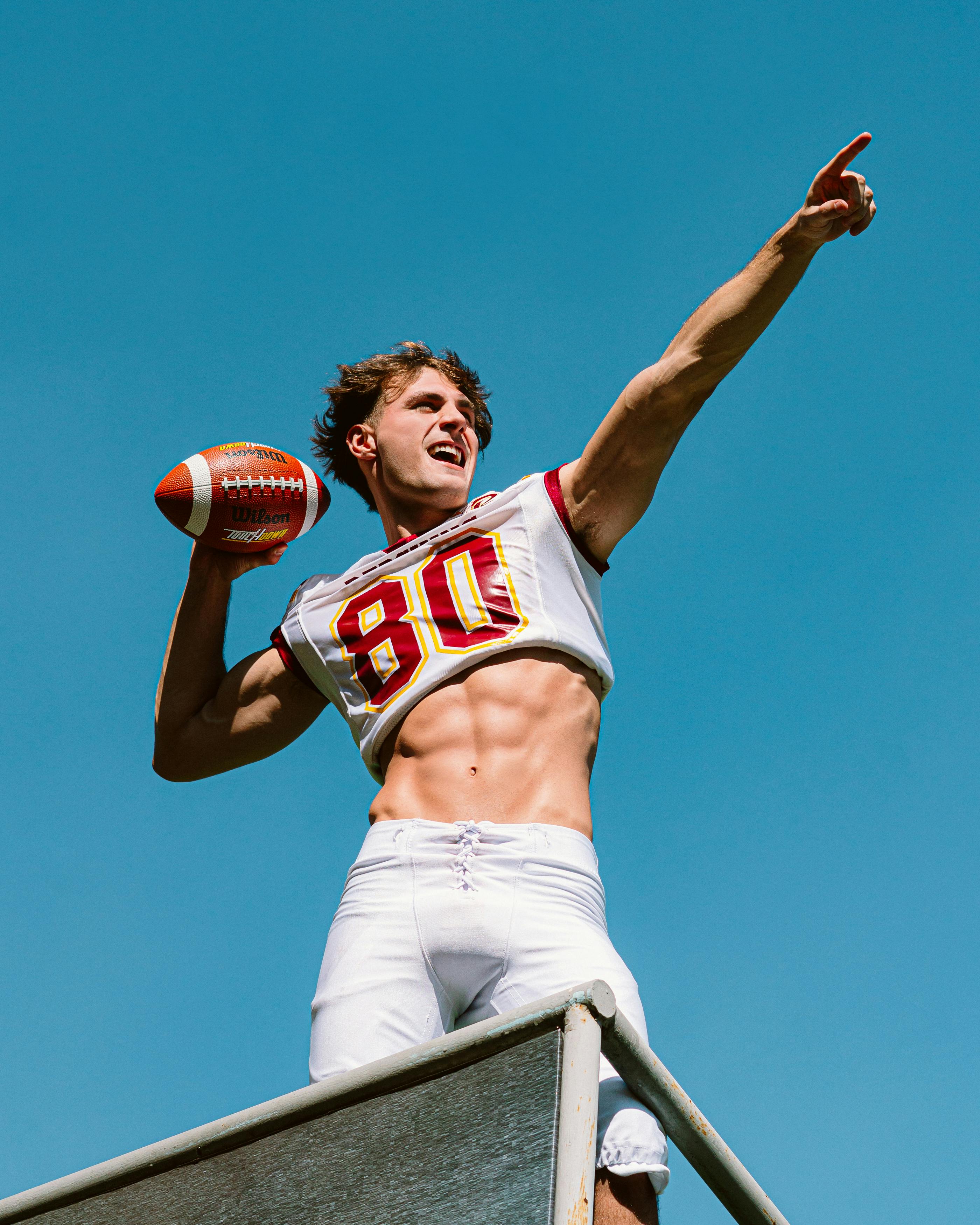 Rugby Player with Ball · Free Stock Photo