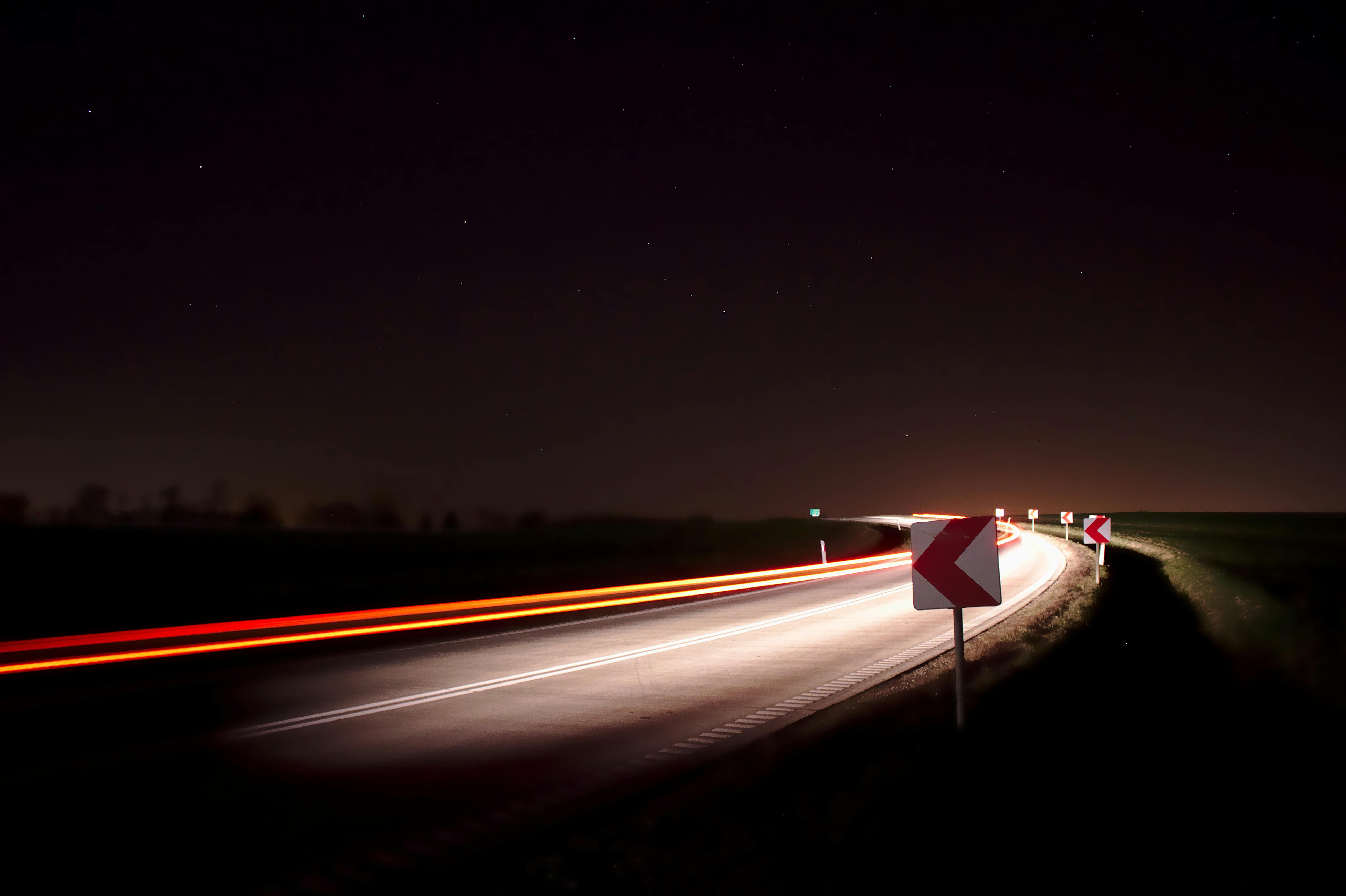 Free stock photo of car, flare, long exposure