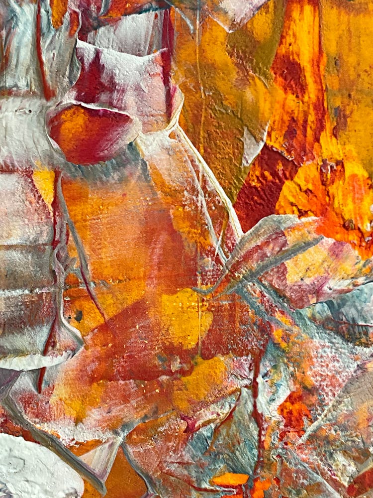 Close-up Of A Colorful, Abstract Painting