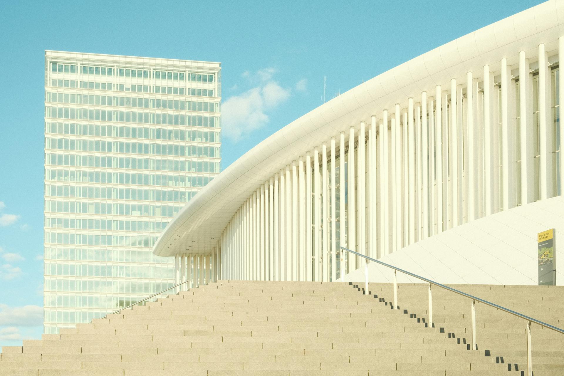 Stunning view of the Luxembourg Philharmonie highlighting its modern architectural design.