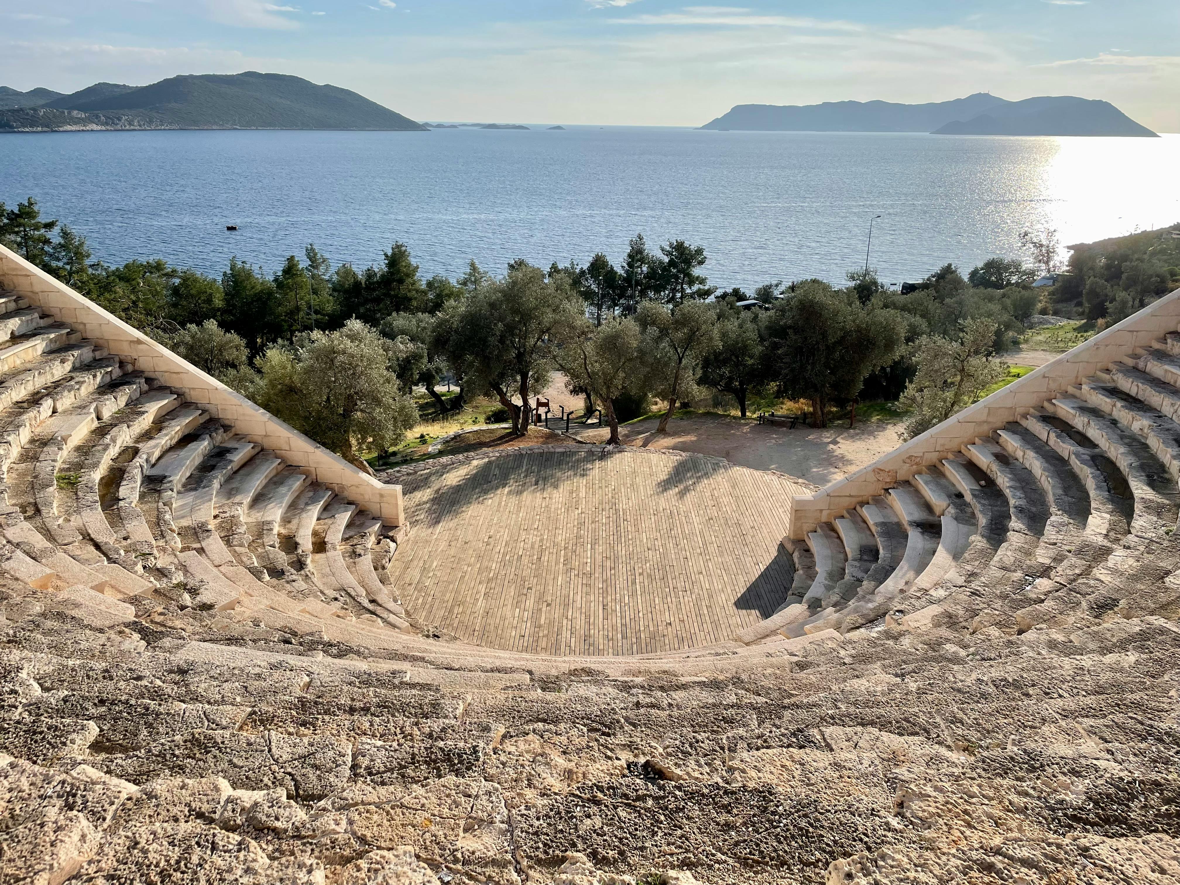 Kostenlos Kostenloses Stock Foto zu Ägäische landschaft, alte geschichte, amphitheater Stock-Foto