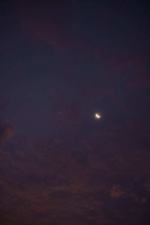 Foto profissional grátis de à noite, beleza da lua, bulan dan bintang
