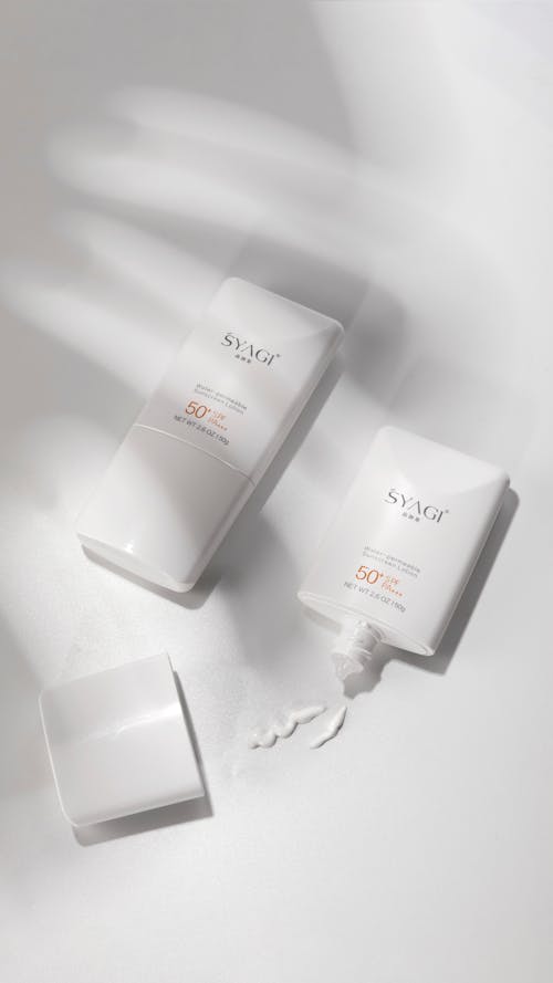 A Commercial Shot of SPF 50 Sunscreen 