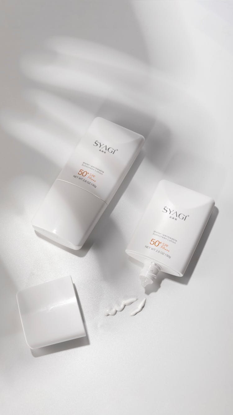 A Commercial Shot Of SPF 50 Sunscreen 