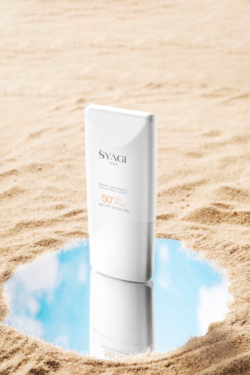 A Commercial Shot of SPF 50 Sunscreen 