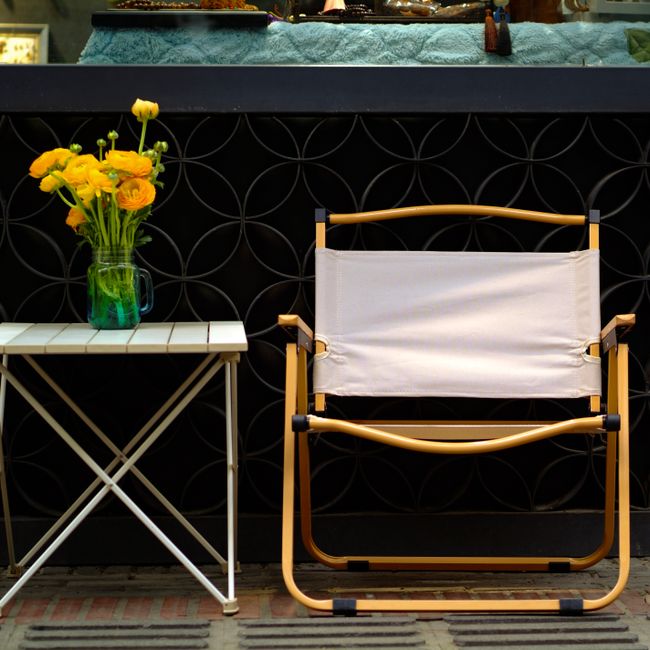 IMPA 23.26.33 - Chair, folding, alum. pipe frame with arm rest
