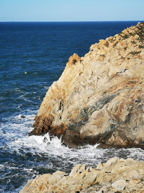 Waves Crashing on the Rocky Shore