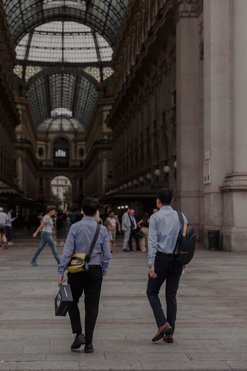 Men Walking towards Galleria Vittorio Emanuele II