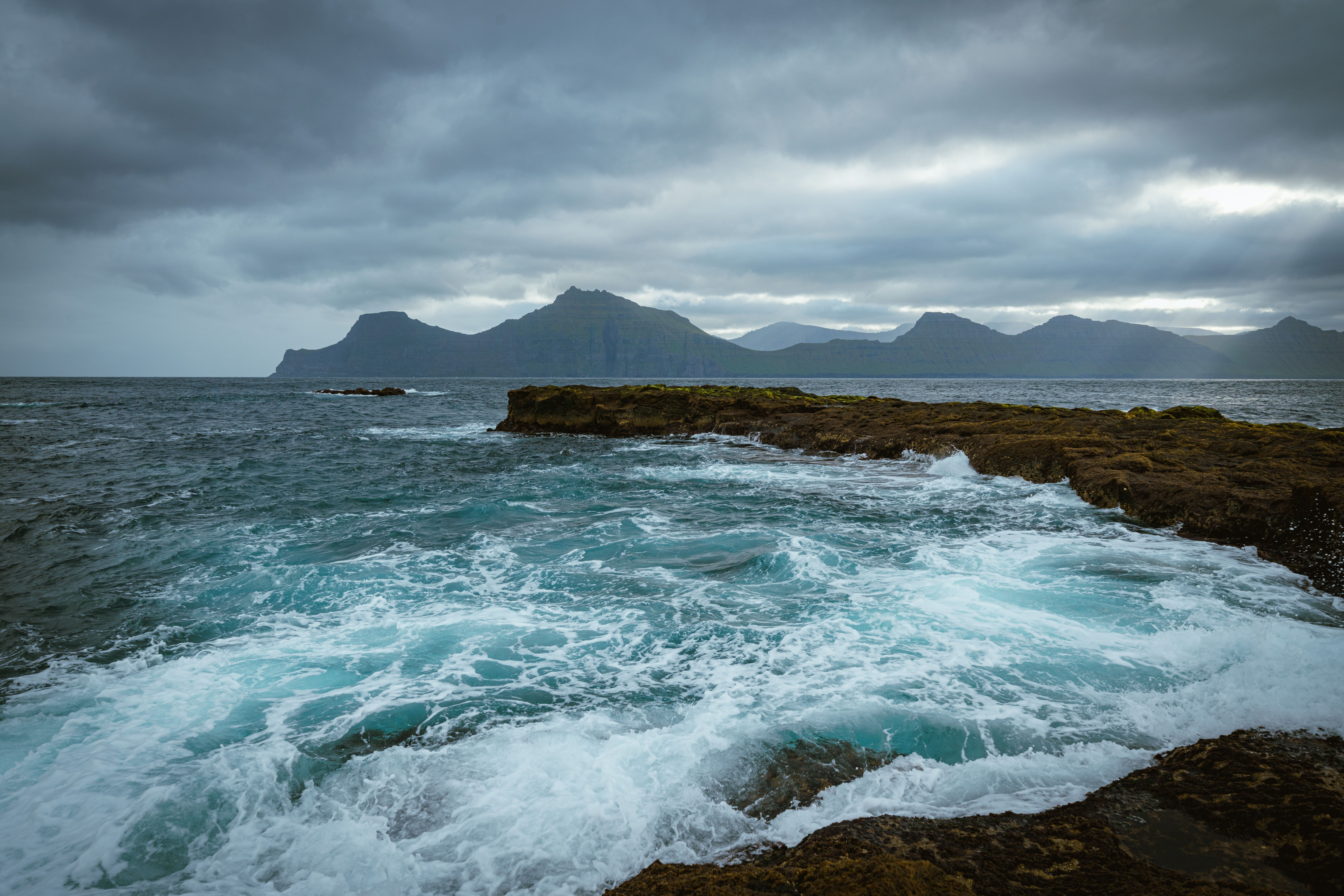 Rain Clouds over Sea Shore · Free Stock Photo