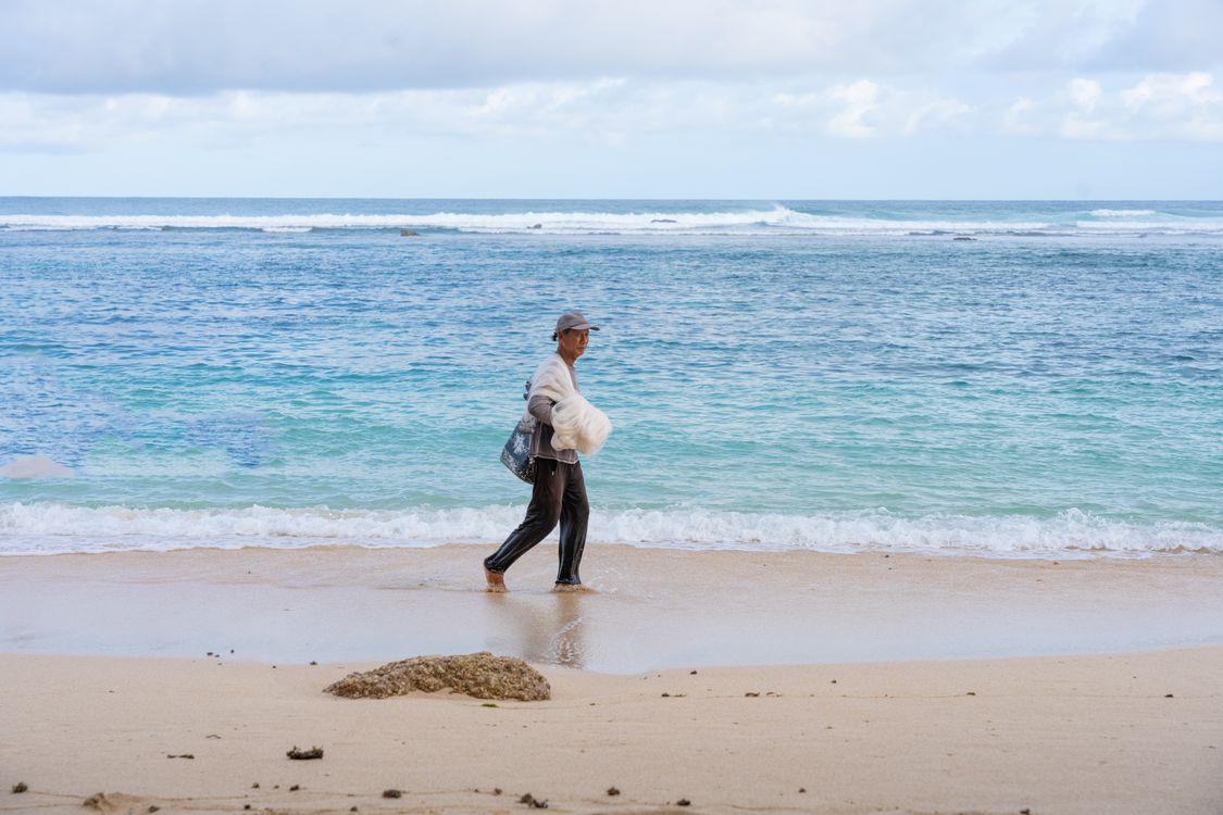 Man Walk In Man Walking on Beach · Free Stock Photo
