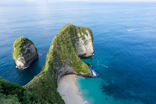 Coastal Cliffs Surrounded by the Blue Sea