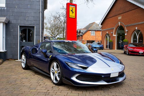 Imagine de stoc gratuită din 296 gtb, albastru, Ferrari