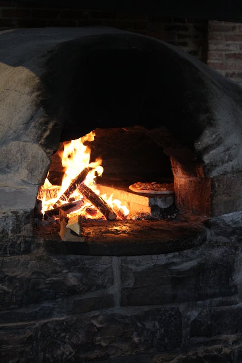 Firewood Burning in Oven