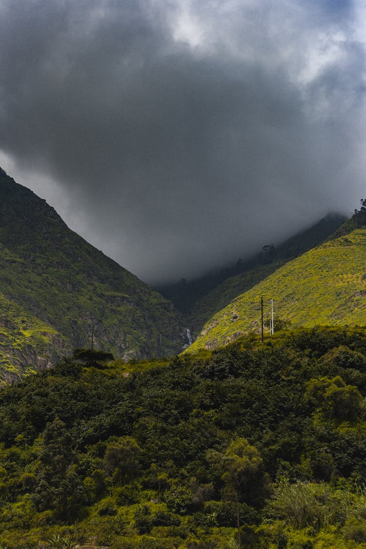 Rain Cloud Over Green Valley