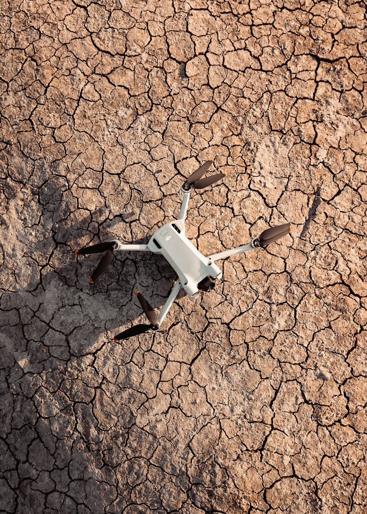 Drone On Arid Ground