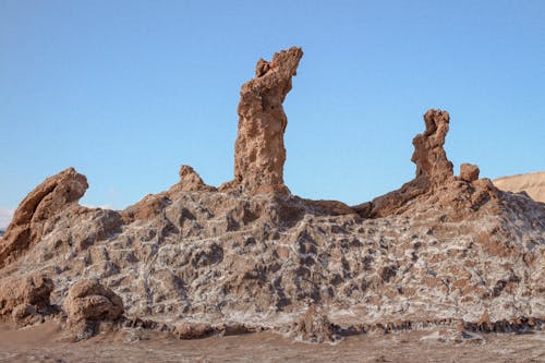 Barren Rock Formations in Valley of the Moon in Chile