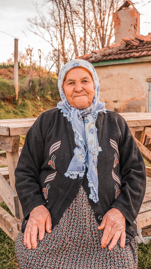 Elderly Woman in Shawl