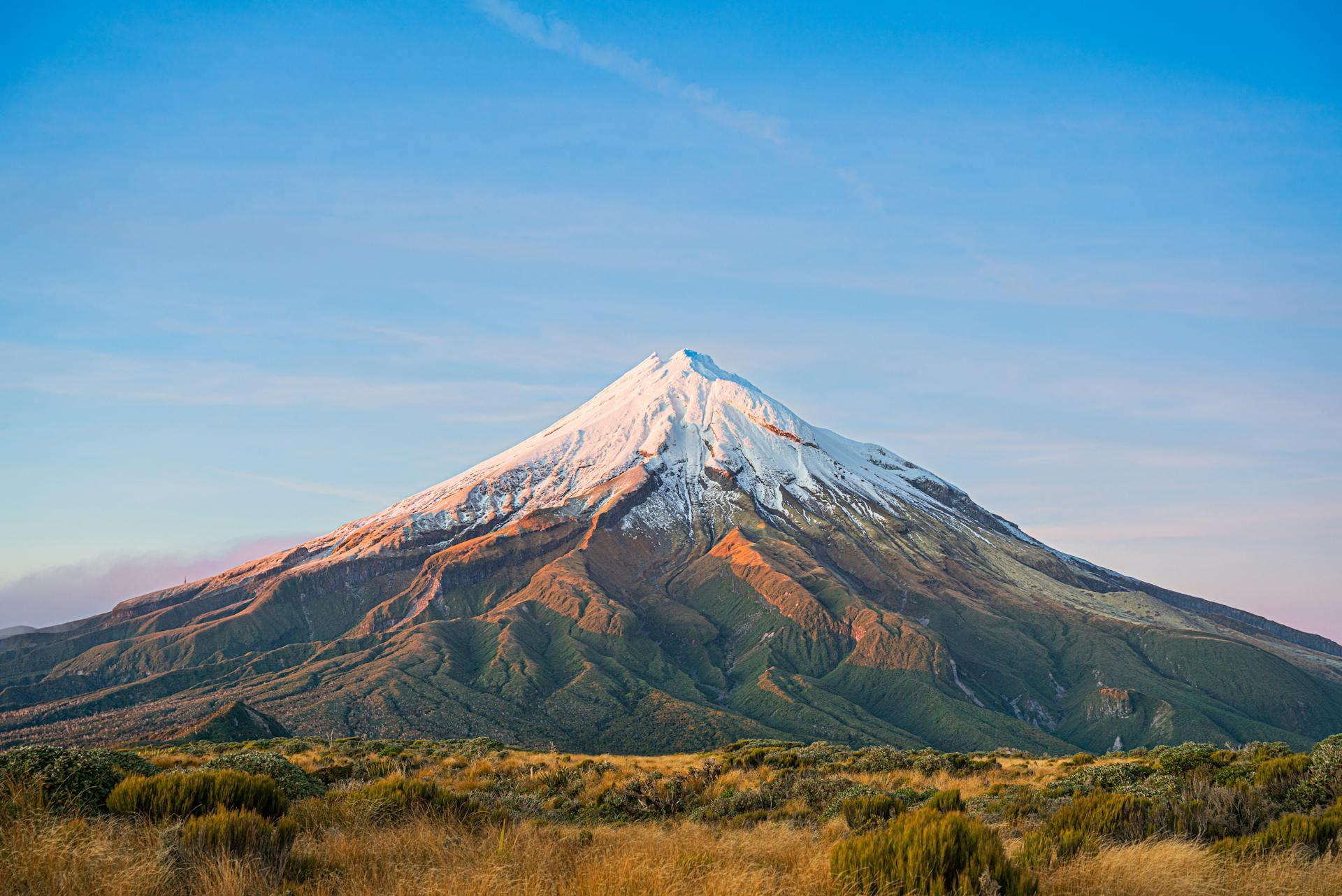 Mount Egmont, an Active Volcano in New Zealand