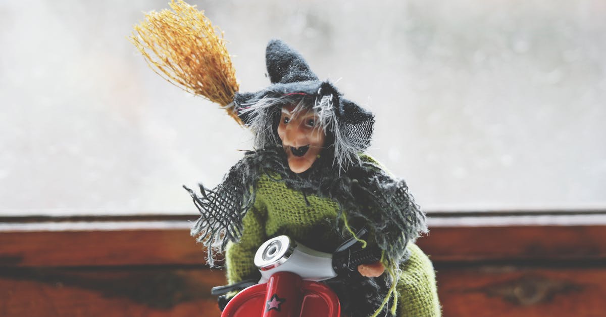 Witch Riding Motorcycle Toy