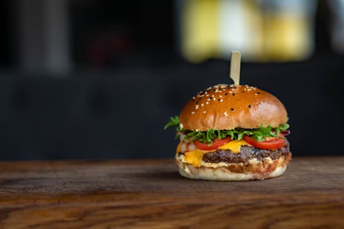 無料 ハンバーガーのクローズアップ写真 写真素材