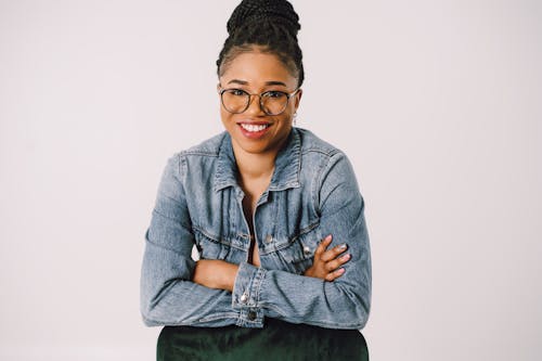 Smiling Woman in Eyeglasses