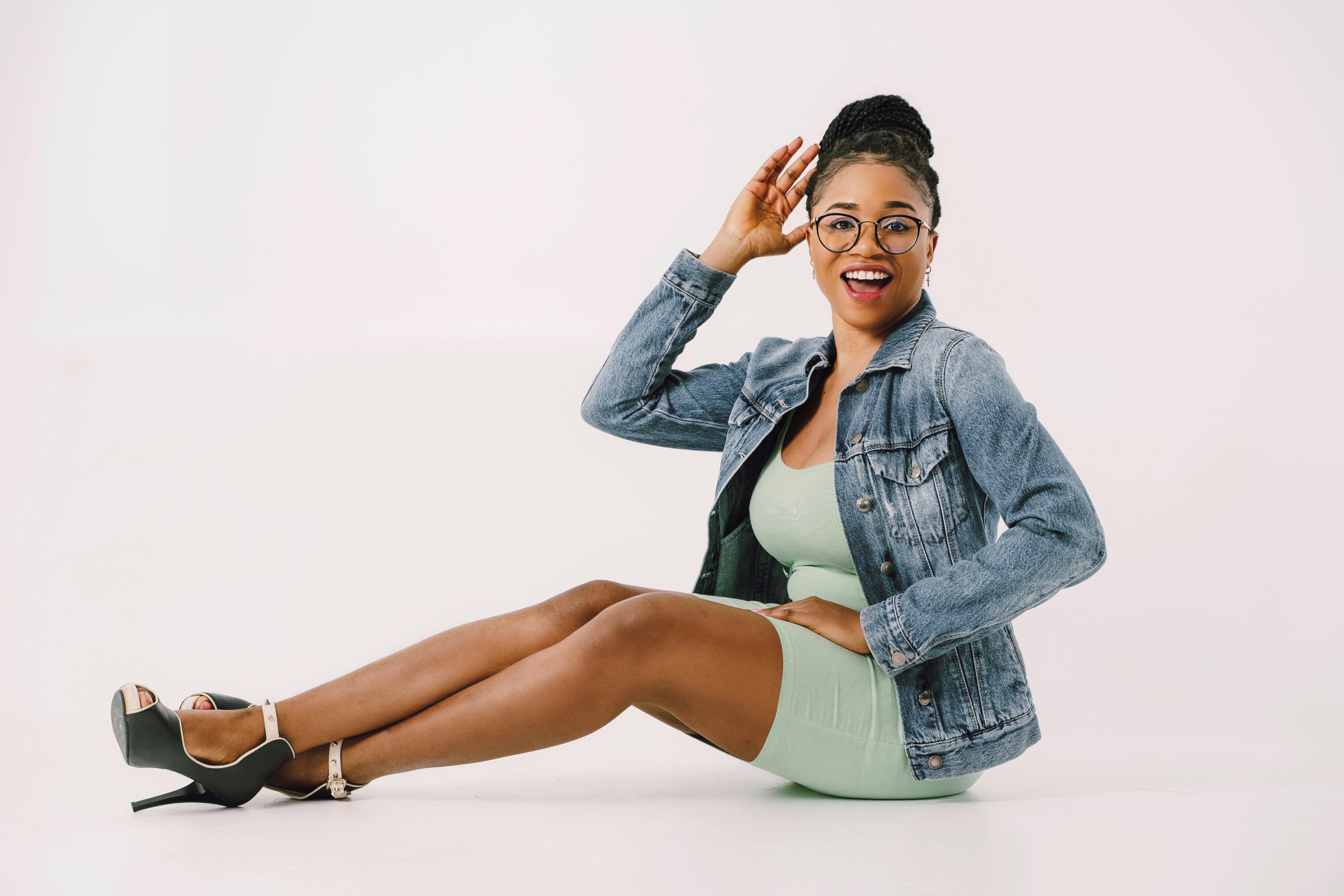 Young Woman Wearing High Heeled Boots and Posing in Studio · Free Stock  Photo