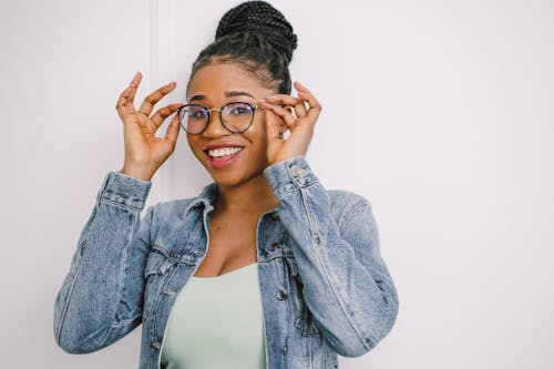 Woman in Eyeglasses Posing