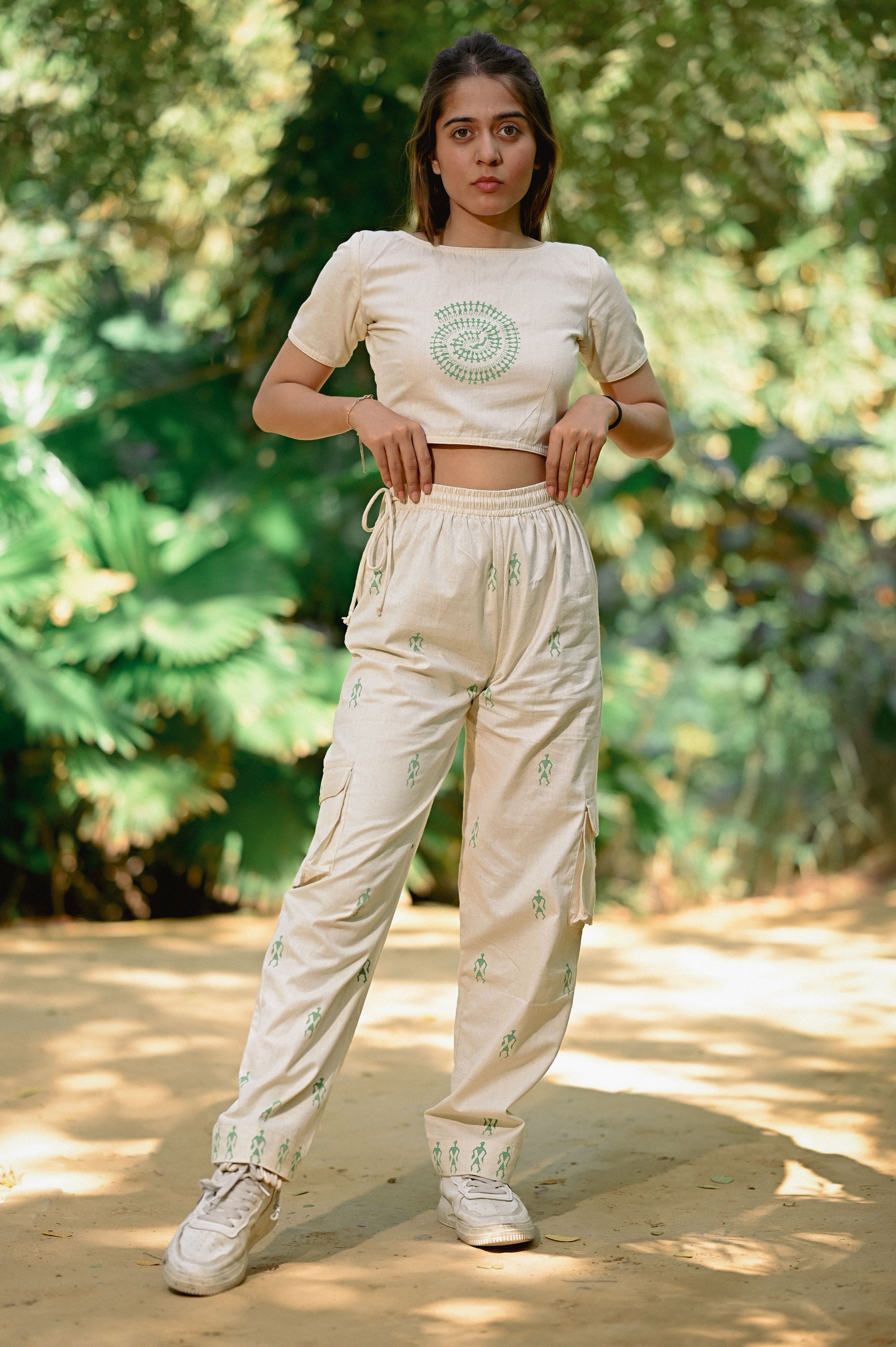 Cropped Bege Estampado
