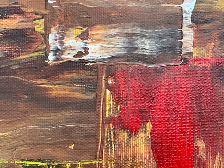 Brown And Red In An Abstract Painting