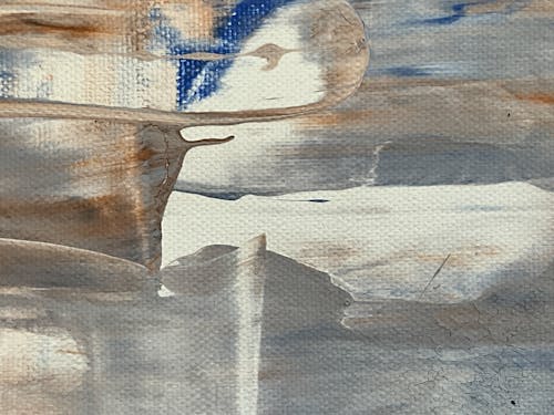 Gray Stained with Brown on an Abstract Painting