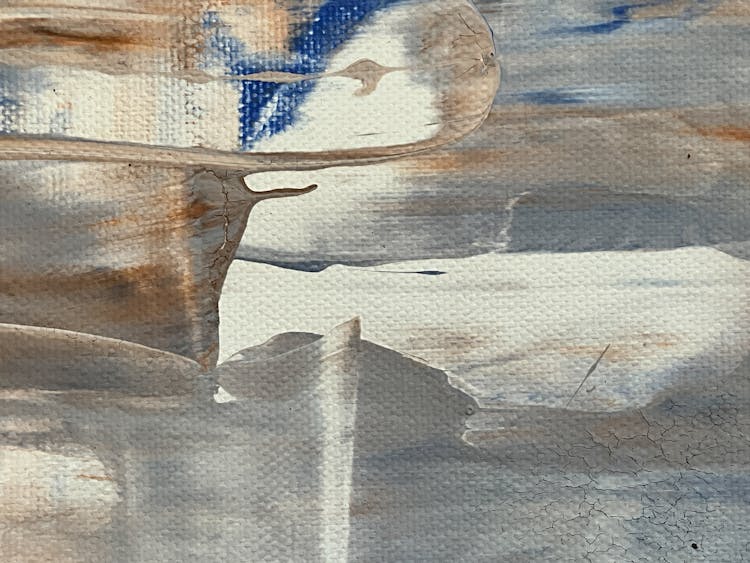 Gray Stained With Brown On An Abstract Painting