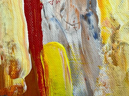 Free Colorful abstract acrylic painting featuring bold brushstrokes on textured canvas. Stock Photo