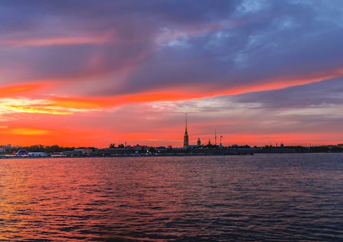 Photo of the Coastline at Sunset