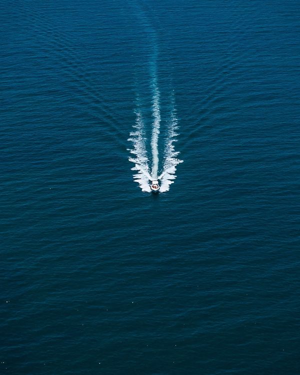 Birds Eye View of a Boat at Sea · Free Stock Photo