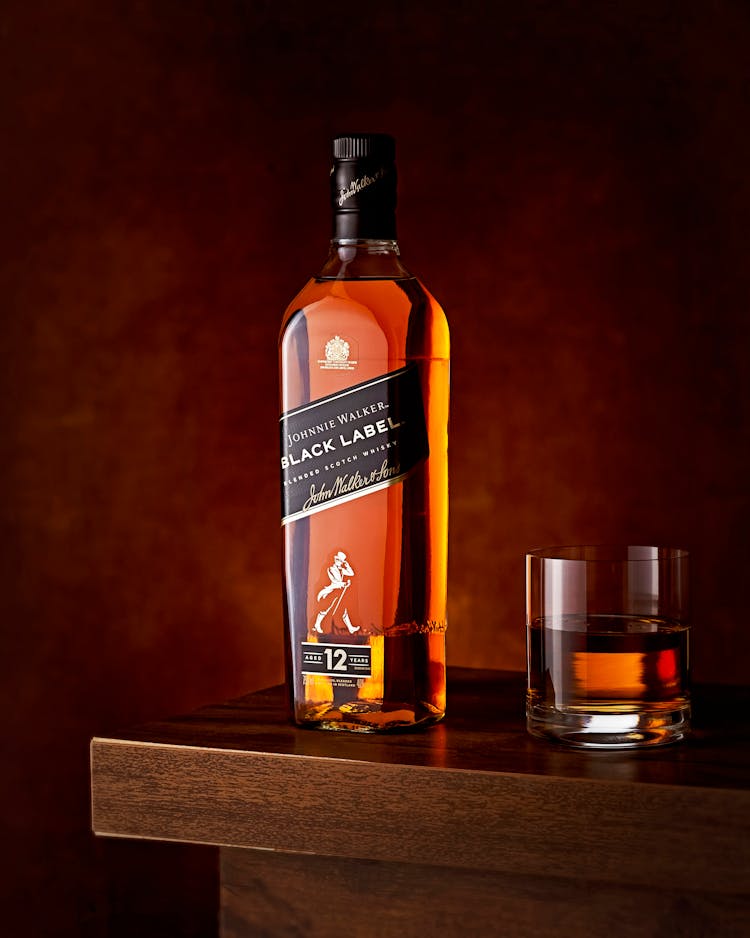 Johnnie Walker Bottle And Glass