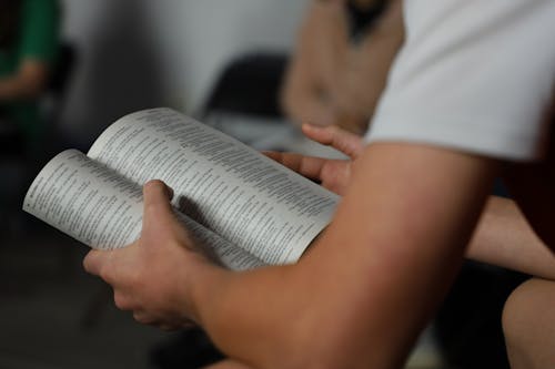 Free A person holding a book in their hands Stock Photo