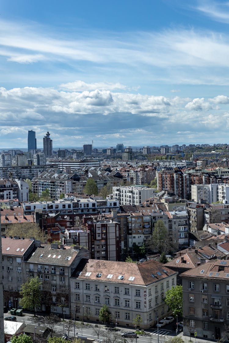 Aerial View Of Old Town Of City