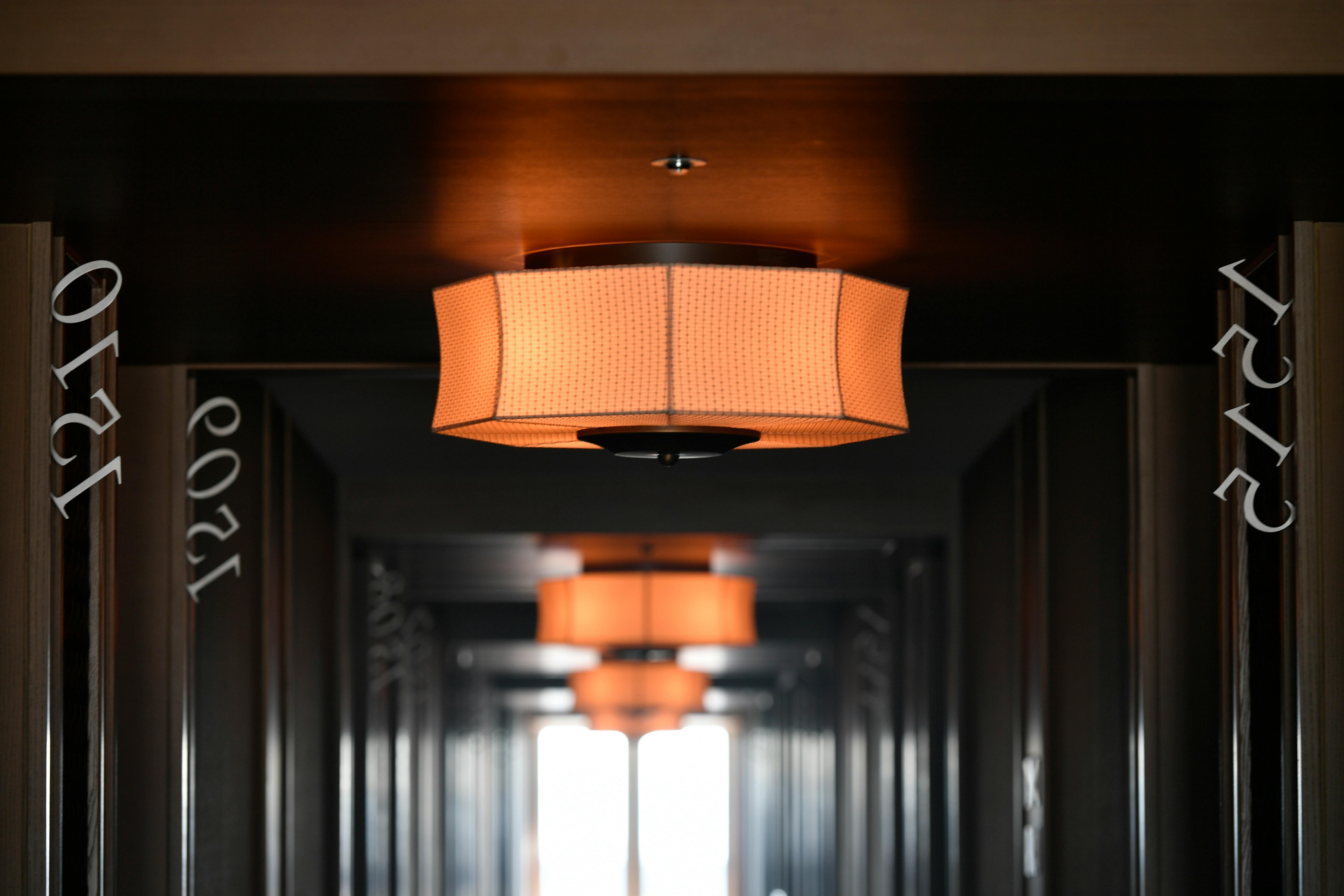 Soft-light corridor in a design boutique hotel in Sinsa Apgujeong