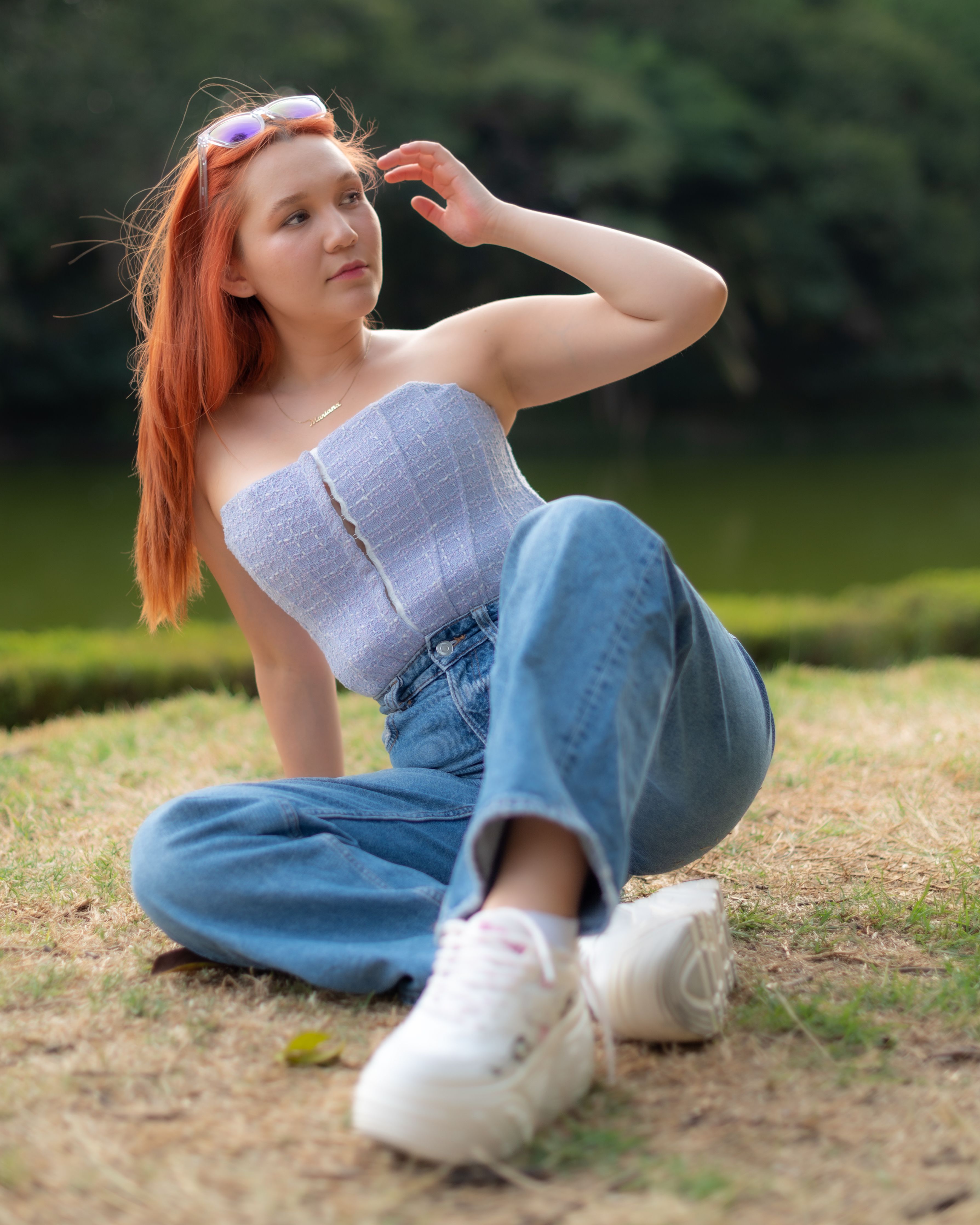 A Woman Sitting on the Ground · Free Stock Photo
