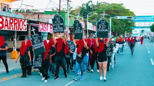 RIP EDUCACIÓN PROTESTA DESFILE BUFO 