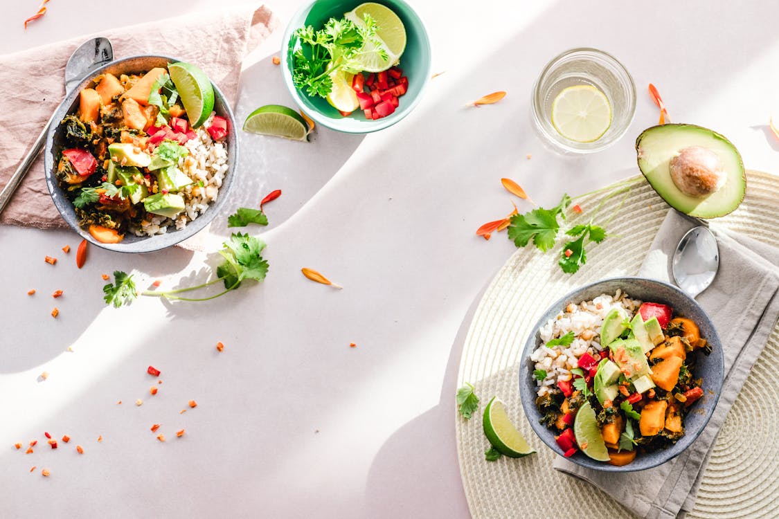 Free Photo of Vegetable Salad in Bowls Stock Photo
