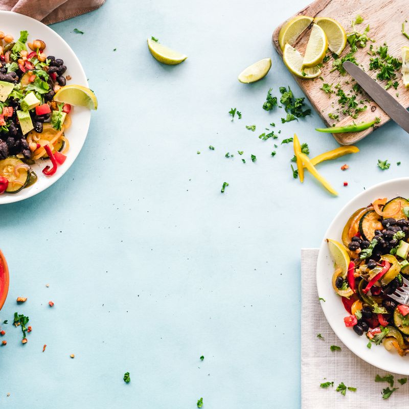 Avocado Green Salad with Lime Cilantro Dressing