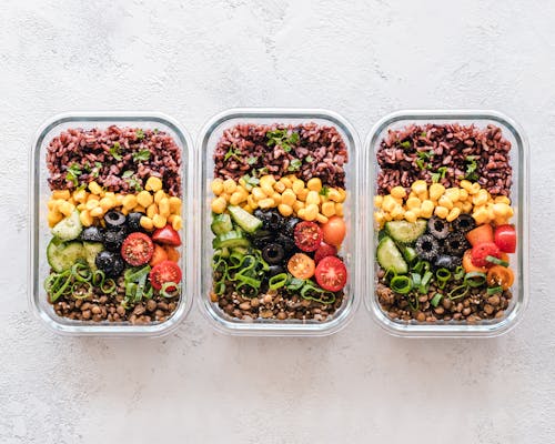 Free Flat Lay Photography of Three Tray of Foods Stock Photo