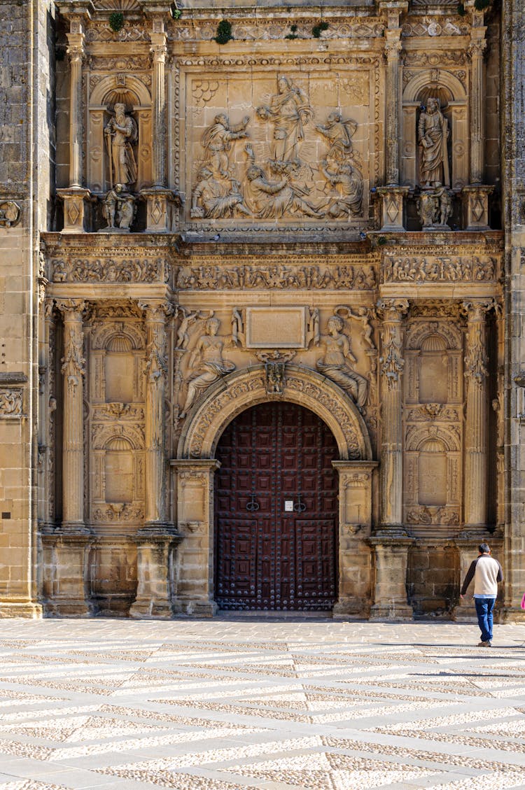 Facade Of El Salvador Chapel In Ubeda