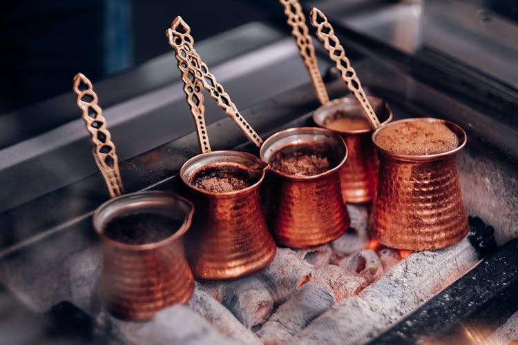 Coffee In Traditional, Turkish Kettles